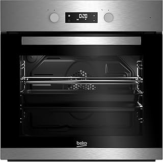 Beko BIM22301X Backofen Elektro/A/71 L/Silber/SimpleSteam Reinigungsfunktion/3D-Kochen/Pflegeleichte Emaillierung/Kindersicherung/Backofentür abnehmbar/Kühlgebläse