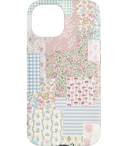 Amazon.com: iPhone 15 Blushing Quilt Pink Floral Quilt