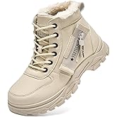 Yeeteepot Womens Snow Boots Warm Winter Boots Ladies Fur Lined Ankle Boots Lace Up Outdoor Booties Anti-Slip Sneakers Waterproof Walking Shoes