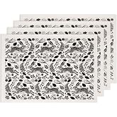 SUPERDANT 4PCS Rabbit Underglaze Paper Transfer for Pottery Flowers Animal | Transfer Papers for Clay Ceramic Porcelain Under Glaze Transfers for Enamel Decals Black Underglaze Decal Handcrafted Gifts