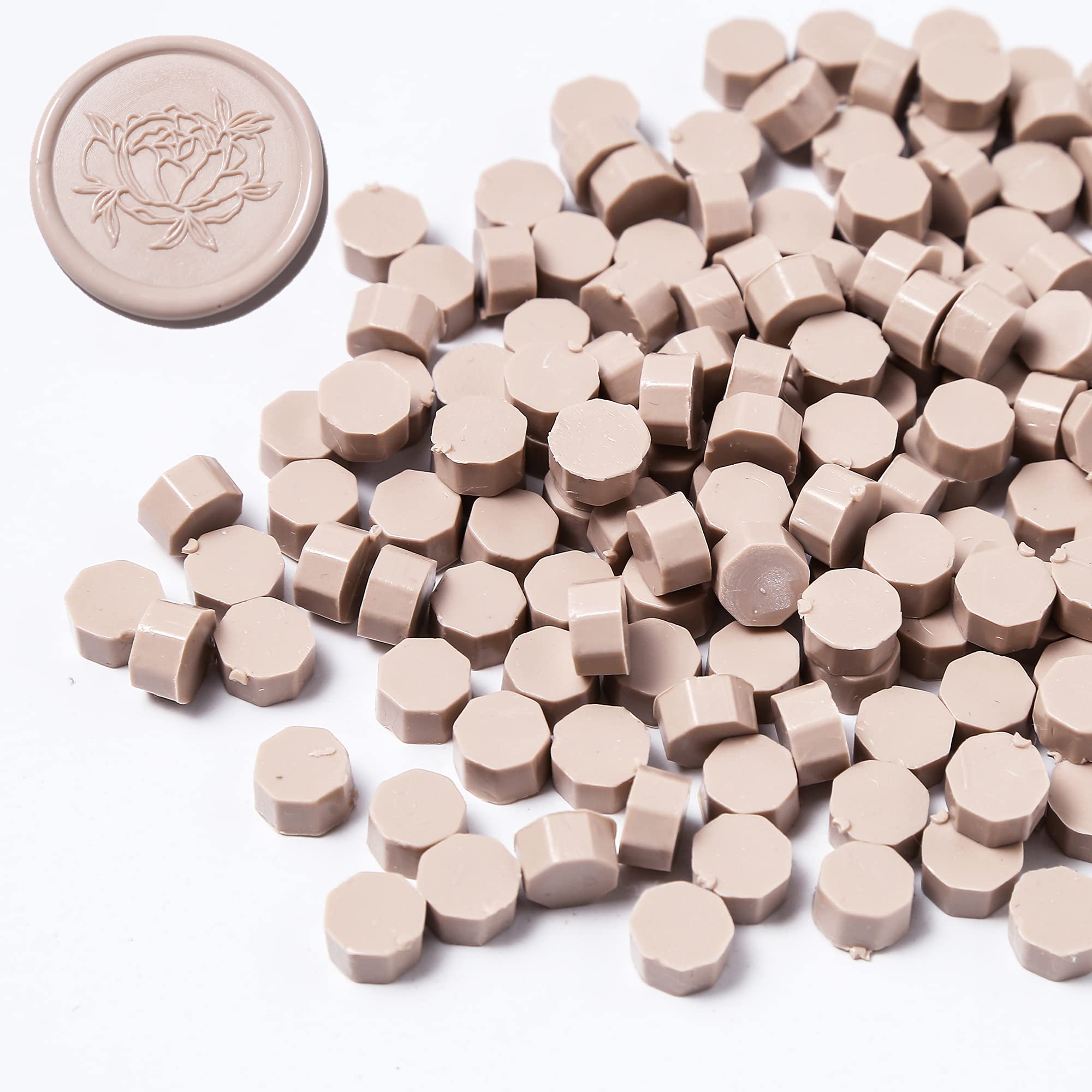 Photo 1 of UNIQOOO 180 Pcs Nude Neutral Sealing Wax Beads Nuggets for Wax Seal Stamp, Great for Embellishment of Cards Envelopes, Wedding Invitations, Wine Packages, Gift Ideas