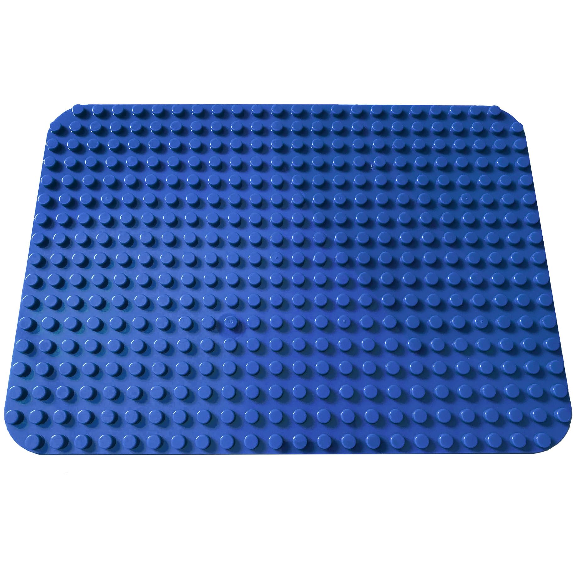 APOSTROPHE Games Building Block Base Plates for Large Blocks 38.1 cm x 26.7 cm Blue Baseplate, Compatible with Leading Brands, (1x Blue)