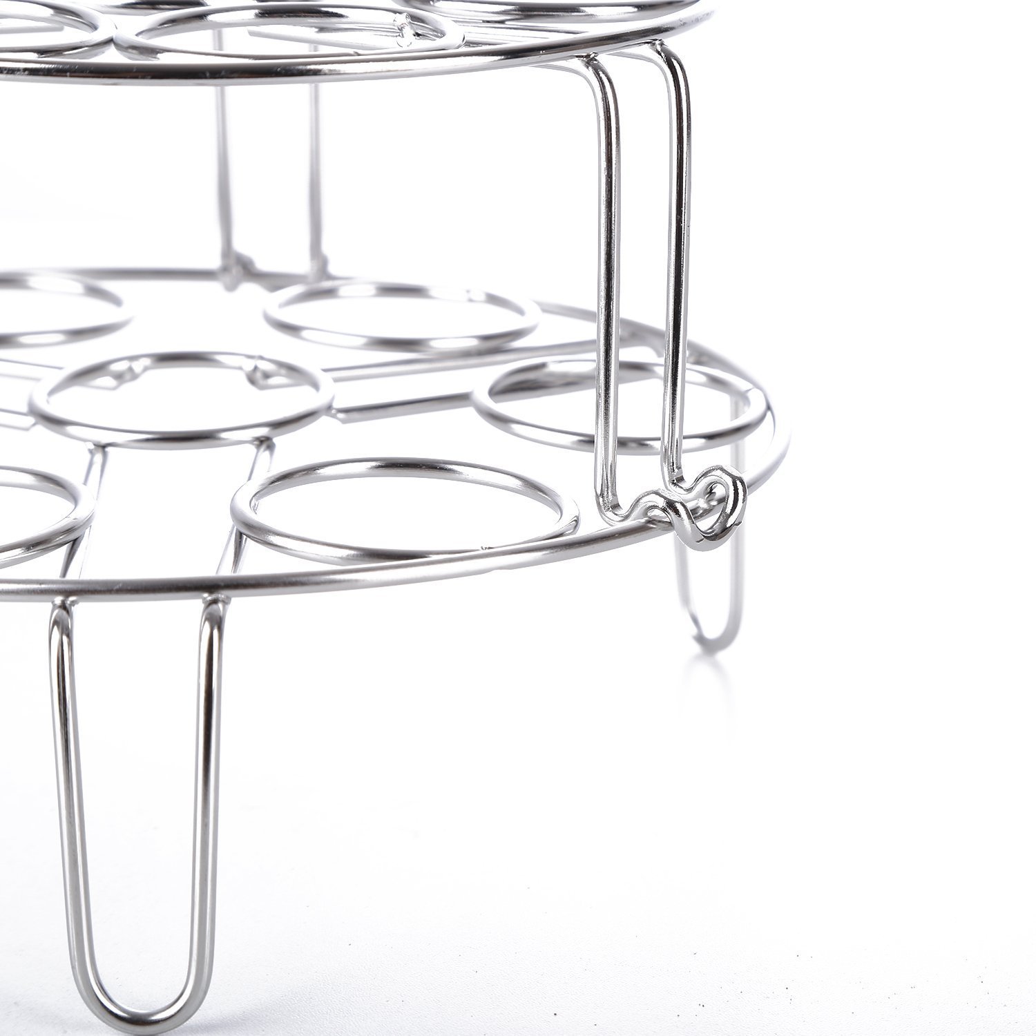 Egg Cooker Steamers Racks, Ertek instant pot accessories 2-pack Food steamer rack Fits 6,8 Quart Instant Pot or Pressure Cooker, Stainless Steel, Stackable