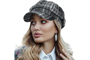 RIMOSNN Women Wool Newsboy Hats Cabbie Hat Beret Paperboy Tweed Baker Boy Cap
