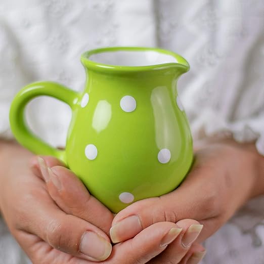 Ciudad a Cottage verde lima y blanco lunares hecho a mano ...