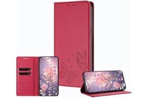 IVY Butterfly Embossed PU Leather Case for TCL 50/50 Pro / 60XE NxtPaper RFID Blocking Flip Wallet Cover, Kickstand & Magneti