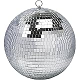12" Disco Ball Mirror Ball Disco Party Decoration Stage Light Dj Light Effect Home Business Christmas Display Decoration Silv