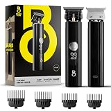 The Beard Club Professional T-Blade Beard Trimmer for Men LT - Barber Electric Shaver, Mustache & Hair Clippers for Men Zero Gapped Cordless Buzzer Hair Trimmer & T Liner - Edger Line Up Grooming Kit