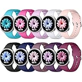 GEAK 10 Pack Sport Band Only Compatible with Galaxy Watch 8 Band Galaxy Watch 8 Classic Band,Soft Comfortable Breathable Waterproof Silicone Replacement Strap for Samsung Watch Bands for Women Men