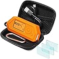 Case for Flipper Zero, 5 in 1 Protective Cover Accessory Set with 3 Pack of Screen Protect & EVA Carrying Case for Flipper Zero - Offical Orange