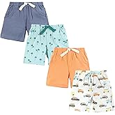 Hudson Baby Unisex Baby Shorts Bottoms 4-Pack