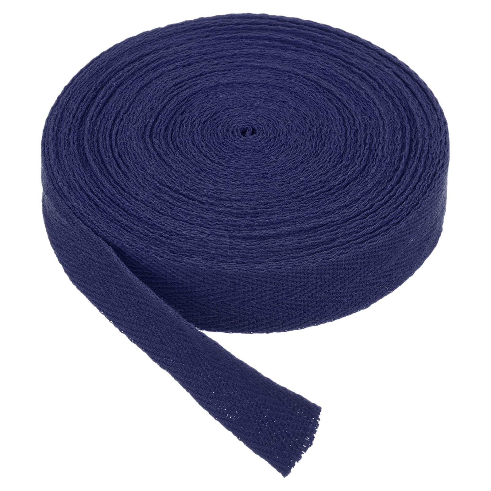 PATIKIL Cotton Twill Tape 20mm(3/4") 10 Yards Cotton Ribbon Bias Binding Tape Herringbone Webbing Trim for Sewing Gift Wrapping Craft DIY Midnight Blue