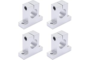 Linear Motion Rod Support 4pcs SK25 Aluminum Rail Guide Clamping for Diameter 25mm (0.984 inches) Shaft BELLA BAYS