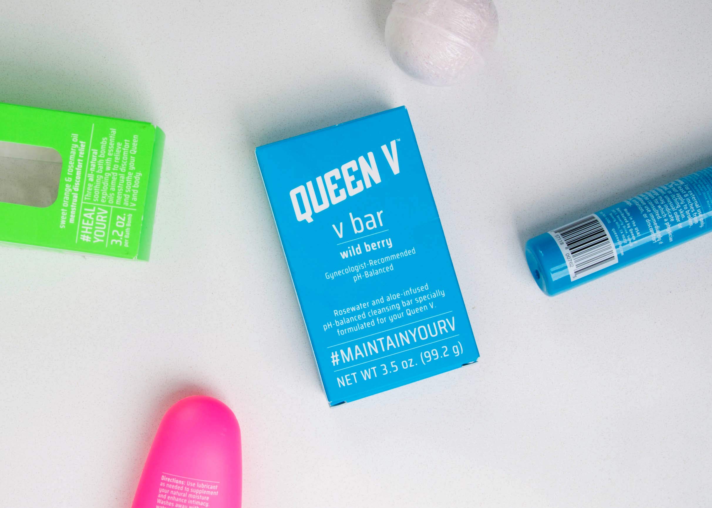 Queen V Wild Berry V Bar Soap for Women All Natural Rosewater, Aloe