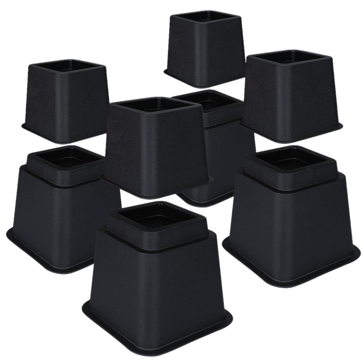 HOMEIDEAS Adjustable Bed Risers 3, 5 or 8 Inch Heavy Duty Bed Lifts