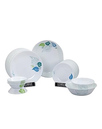 Corelle India Collection Foliage Dinner Set, 21-Pieces
