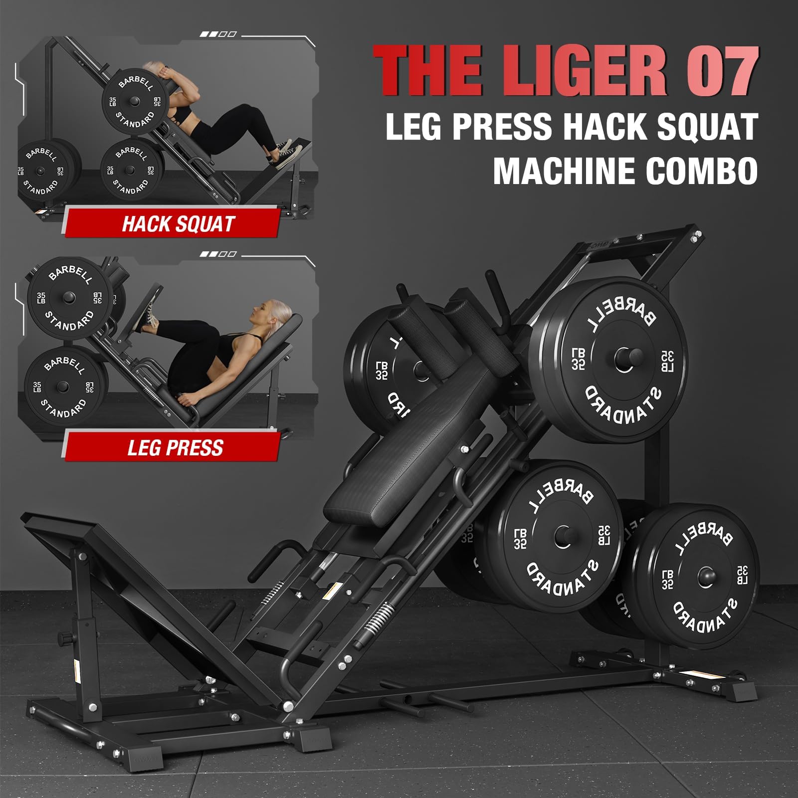 Mua GMWD Leg Press Hack Squat Machine Combo, Leg Exercise Machine with ...