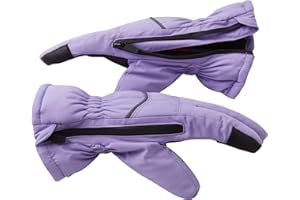 Andy & Evan Kids' Waterproof Snow Gloves Winter Gloves Side Zippers Touchscreen Ski Snowboard Sledding w/Warm Fleece Palms