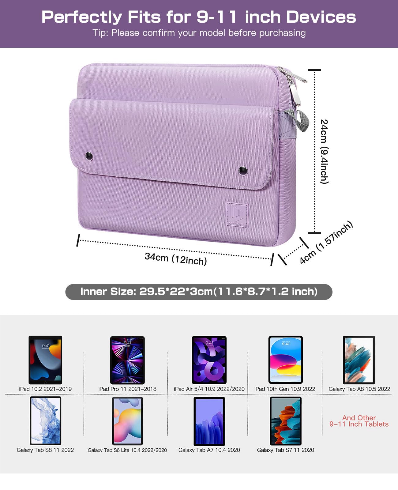 9-11 Inch Tablet Sleeve Shoulder Bag for iPad (A16) 11