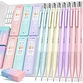 Nicpro 18PACK Aesthetic Mechanical Pencils Set, Cute Pencils 0.5mm & 0.7mm with 360PCS Lead Refill, Erasers for Student Writi