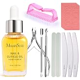 MelodySusie 14PCS Manicure Tools Kit Nail Care Set | Nail File,Cuticle Trimmer and Pusher,Mini Sandpaper,Nail Brush and Cutic