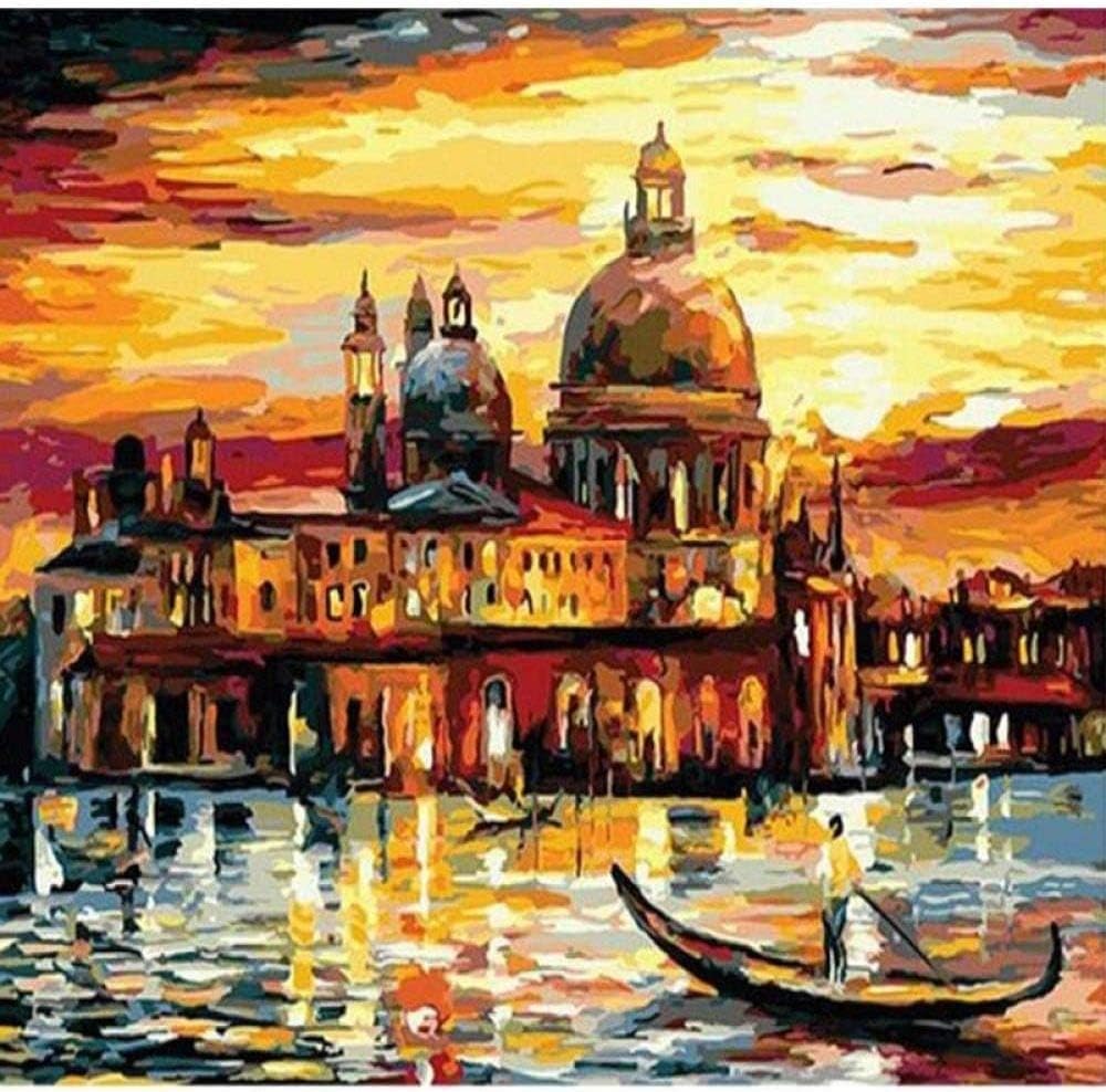 syssyj Malen nach Zahlen Venedig in der Abenddämmerung