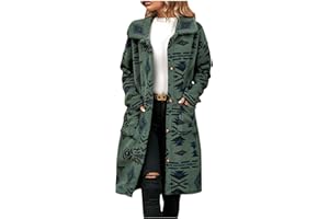 ZWSPTO Women's Ethnic Printed Loose Collared Jacket Vintage Color Blocking Raglan Sleeve Casual Coat Windbreaker