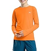 Boys Swim Shirt Long Sleeve Rash Guard UPF 50+ Sun Protection Shirts Quick Dry Lightweight Water Shirts for Kids