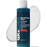 QRxLabs Glycolic Acid Toner - 10% AHA Brightening Exfoliant, 6 Fl Oz | 8% Glycolic + 2% Lactic Acid Gently Exfoliate for Smoother Texture &amp; Tone. With Hydrating Glycerin + Calming Witch Hazel