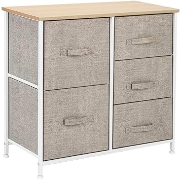 Amazon Com 1 Set 5 Drawer Shelf Dresser Cloth Fabric Storage