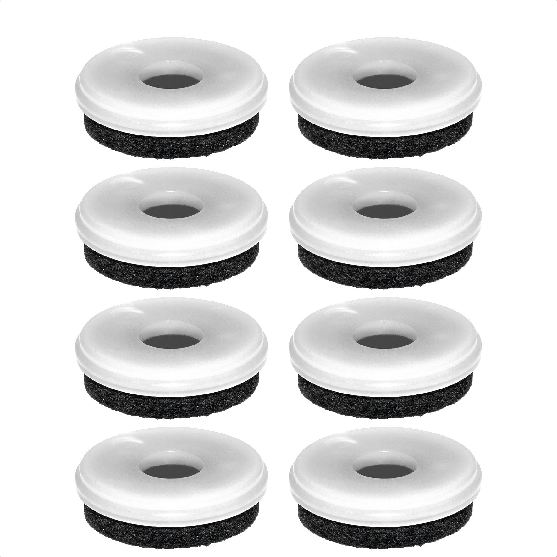 WAGNER QuickClick® Felt glides furniture glides chair glides replacement I 8pcs. set replacement glides exchangeable - felt robust NATURAL - Ø 30 mm - for base Ø 30 mm - Made in Germany - 15803300