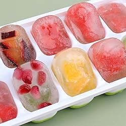 GEWTYOD Ice Cube Tray with Lid and Bin, 4 Pack