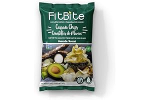FitBite Cassava Chips Avocado Flavour, Plant Based, Vegan, Non-GMO, Low Sugar, 0 Trans Fat - 100g
