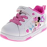 Girls Character Casual Sneakers Minnie Mouse Lilo Stitch Frozen Fashion Strap School Shoes for Girl Size 5-10 Toddler 11-12 Little Kid