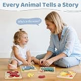 Airlab Wooden Ocean Puzzles 4 Pack Toddler Education Travel Toys 1 2 3 Years view 6