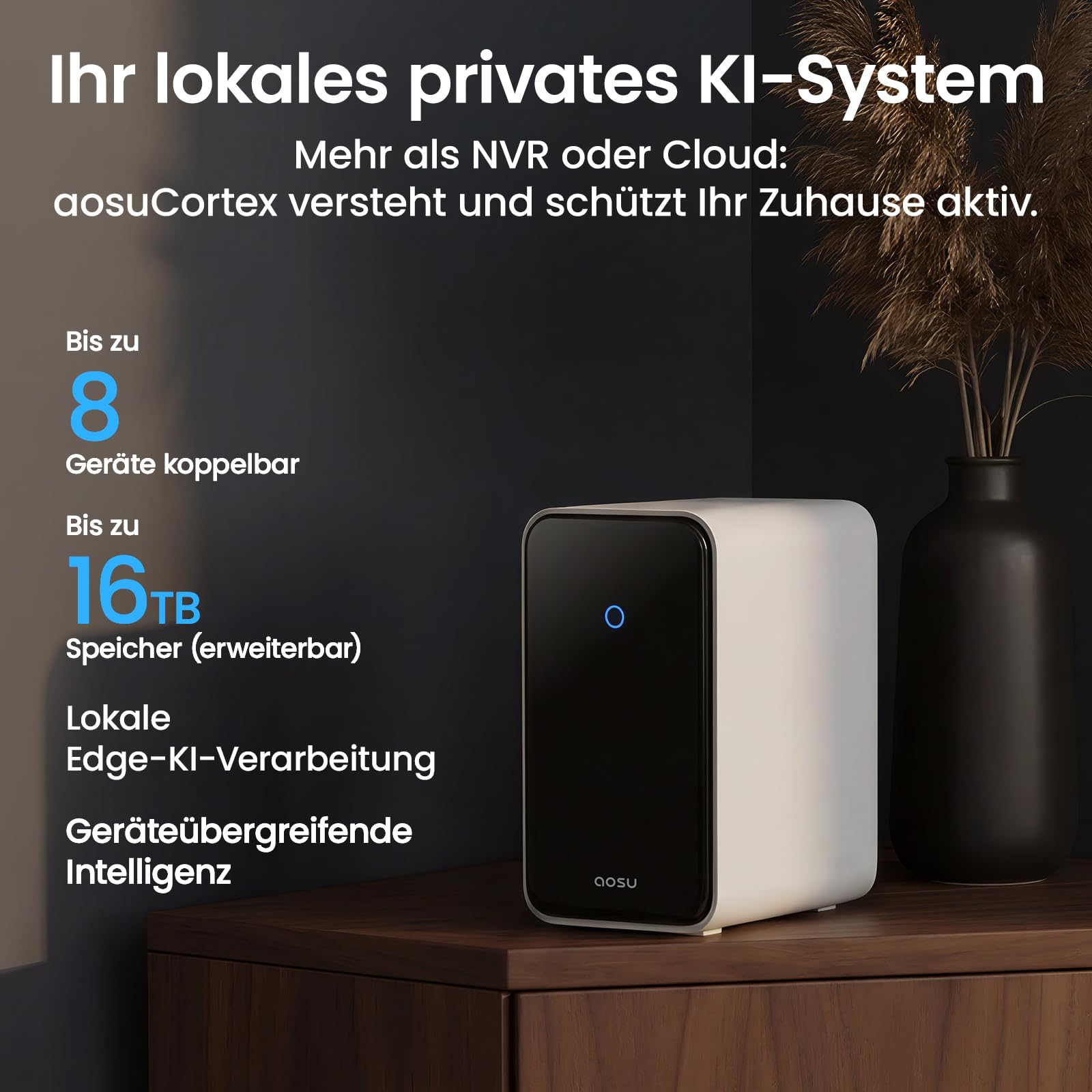 aosu 3K Solar Überwachungskamera Aussen Set mit 2K Video-Türklingel 4