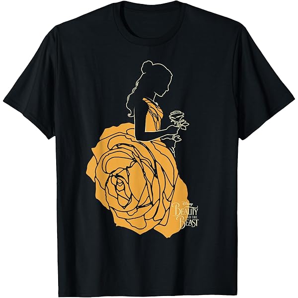 Amazon.com: Disney Beauty & The Beast Belle Silhouette Graphic T