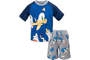 SEGA Sonic The Hedgehog Tails Knuckles Graphic T-Shirt and Shorts Set Toddler to Big Kid