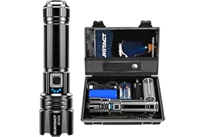 Sunitact Flashlights High Lumens, Rechargeable Flashlight Led 2000 Lumen XHP70.2, Super Bright Flash Light, High Powered Handheld Flashlights for Emergency Camping Gift, IP67 Waterproof, Adjustable