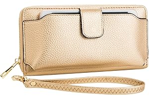 AMNF Women Wristlet Wallet with Cell Phone Holder Zip Around Handbag …