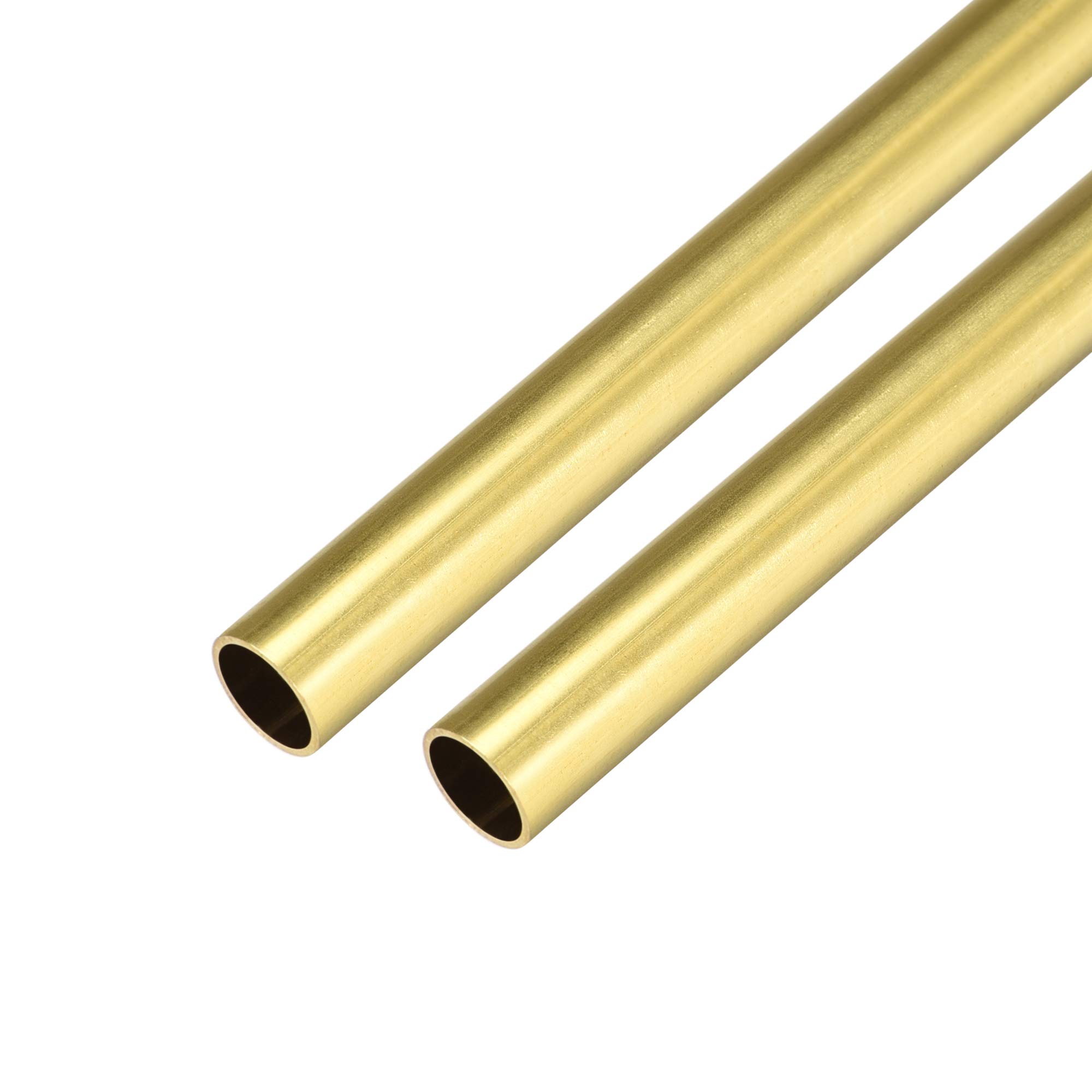 uxcell Brass Round Tube 300mm Length 12mm OD 1mm Wall Thickness Seamless Straight Pipe Tubing 2 Pcs