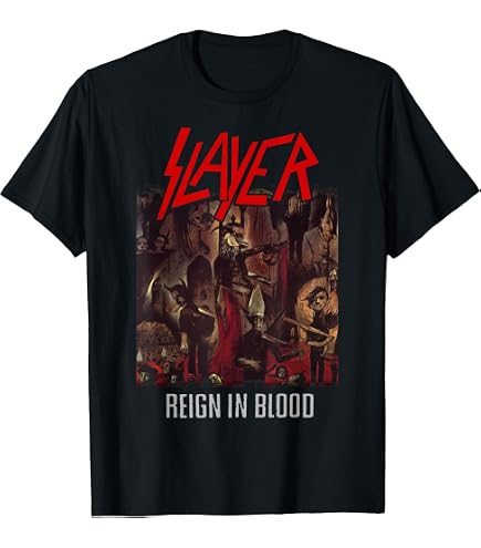 Amazon.com: Slayer Hell Awaits Anniversary Cover T-Shirt