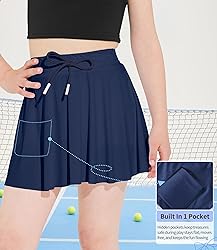 Hvididan Girls Tennis Skirt Athletic Skort