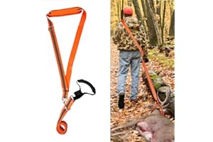 Deer Drag, Deer Drag Harness Heavy Duty Tow Strap Reflective Deer Hunting Harness Strap Length Adjustable with Handle Hunting