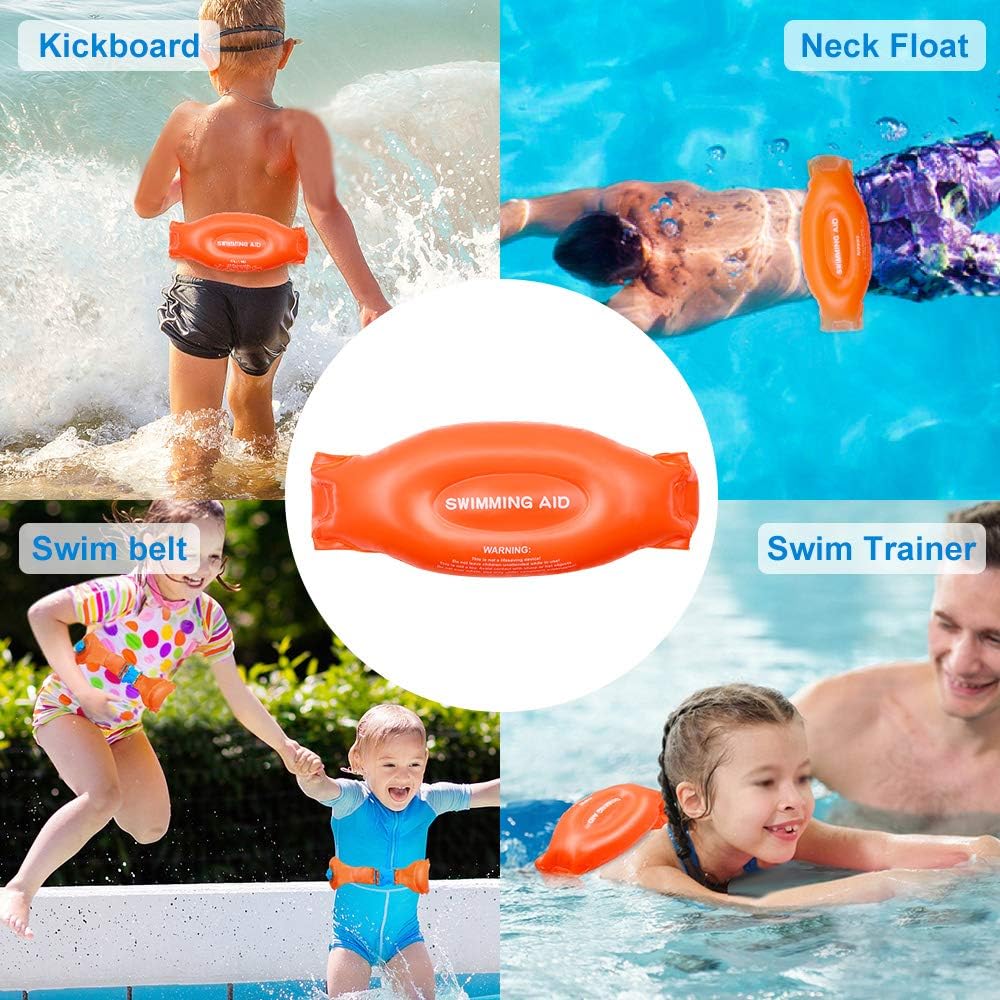 X XBEN Swim Belts for Kids and Adults, Inflatable Swimming Pool Float Training Aid, Swim Belt with Buckle, Perfect for Learning Swimming Beginner: Sports & Outdoors