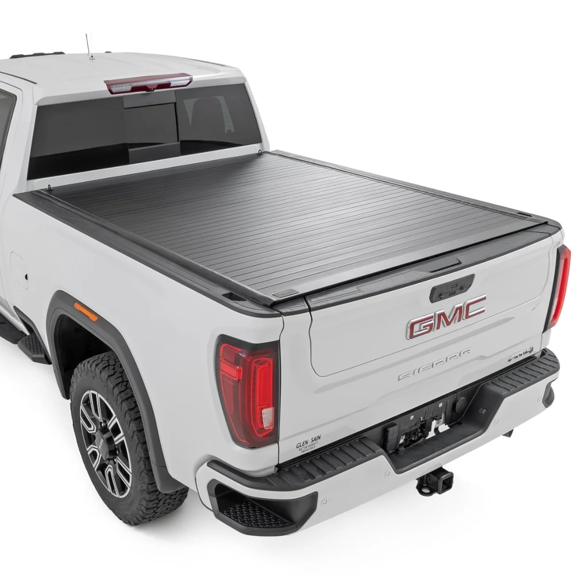 Photo 1 of ***Missing Hardware*** Rough Country Hard Roll-Up Tonneau Cover for Chevy Silverado & GMC Sierra 2500HD/3500HD (2020-2025) - Aluminum Truck Bed Cover, Fits 6'9" Bed w/Rail Caps
