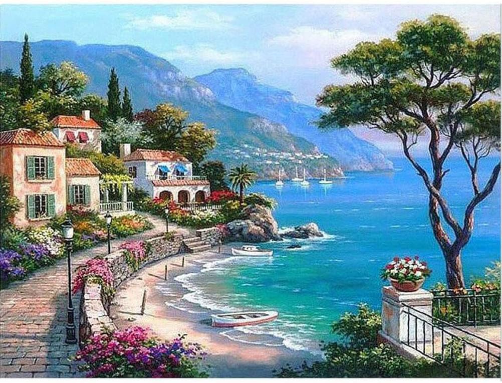 DIY Painting by Number Kits,Oil Paint Drawing Canvas with Brushes Christmas Decor Decorations Gifts - 16 * 20 inch Frameless