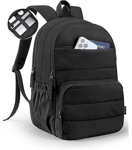 BTOOP Travel Backpack for Women Work Backpack Quilted College Backpacks for School Fit 15.6 Inch Laptop(Quilting-Khaki) : Electronics