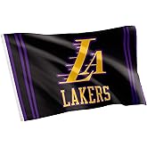 Desert Cactus Los Angeles Lakers Flag LA Lakers NBA National Basketball Association 100% Polyester Indoor Outdoor 3x5 feet Flagss (Flag City Edition 2023 A)