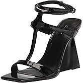 Guess Women's Bacio3 Heeled Sandal, Black Patent, 8.5